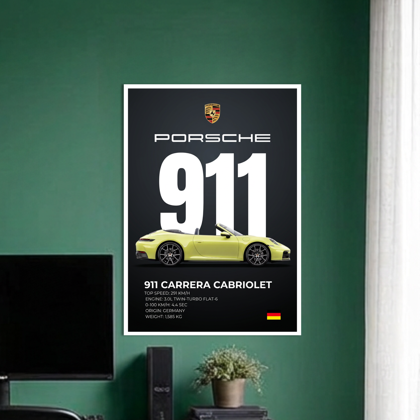911 CARRERA CABRIOLET | C-4 | CAR POSTER