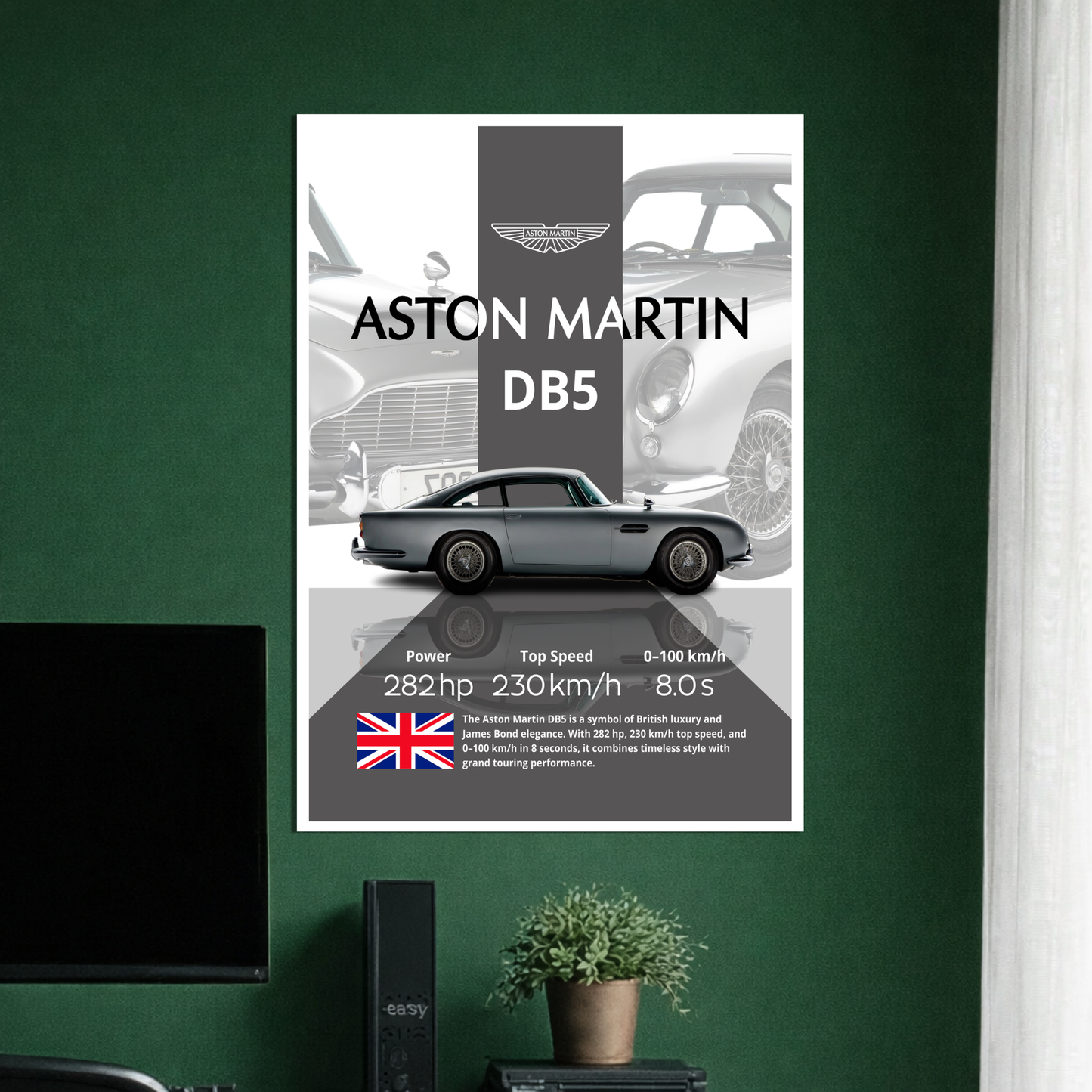 ASTON MARTIN DB5 | C-1 | CAR POSTER