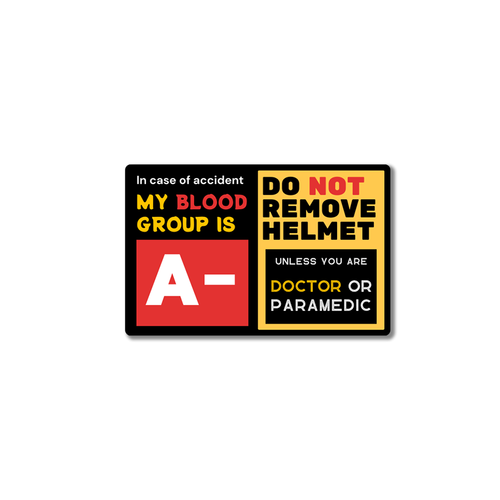 HELMET BLOOD GROUP STICKER