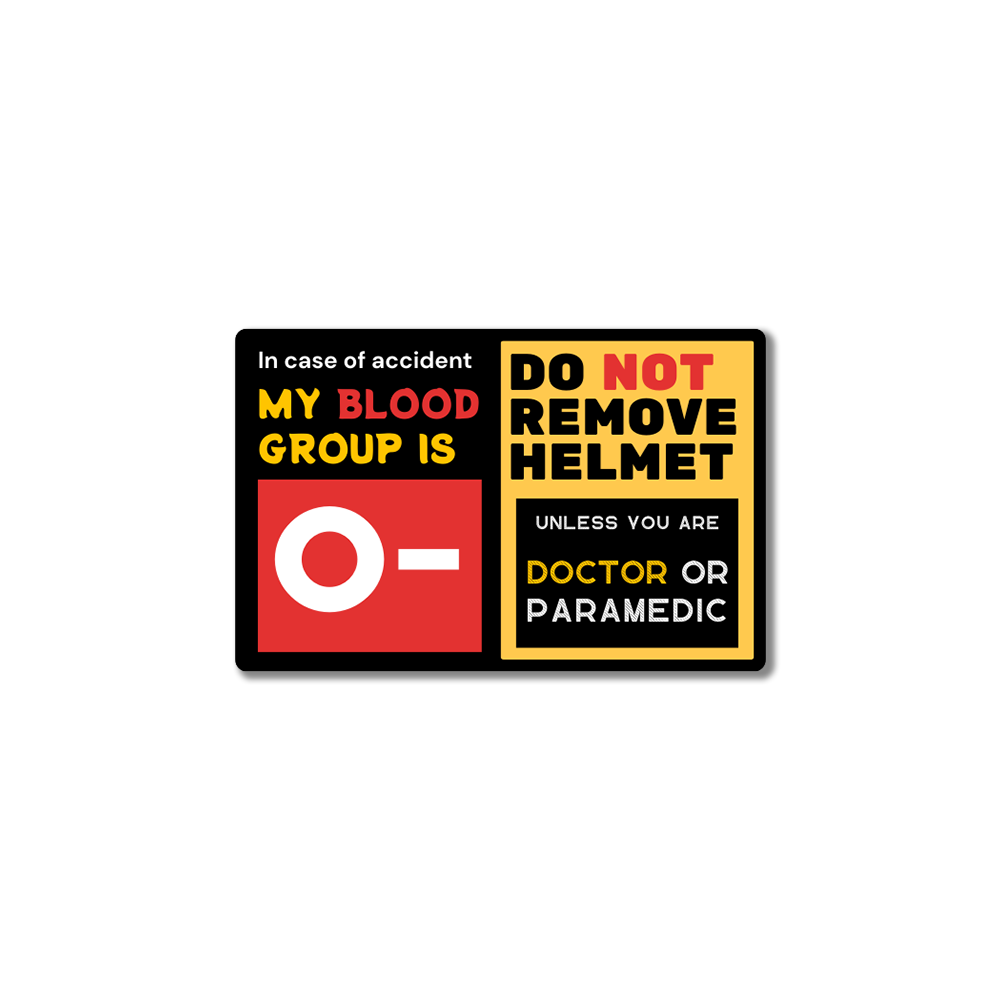 HELMET BLOOD GROUP STICKER