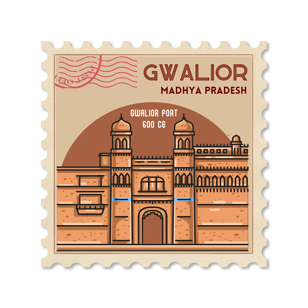 CITY STAMP GWALIOR STICKER