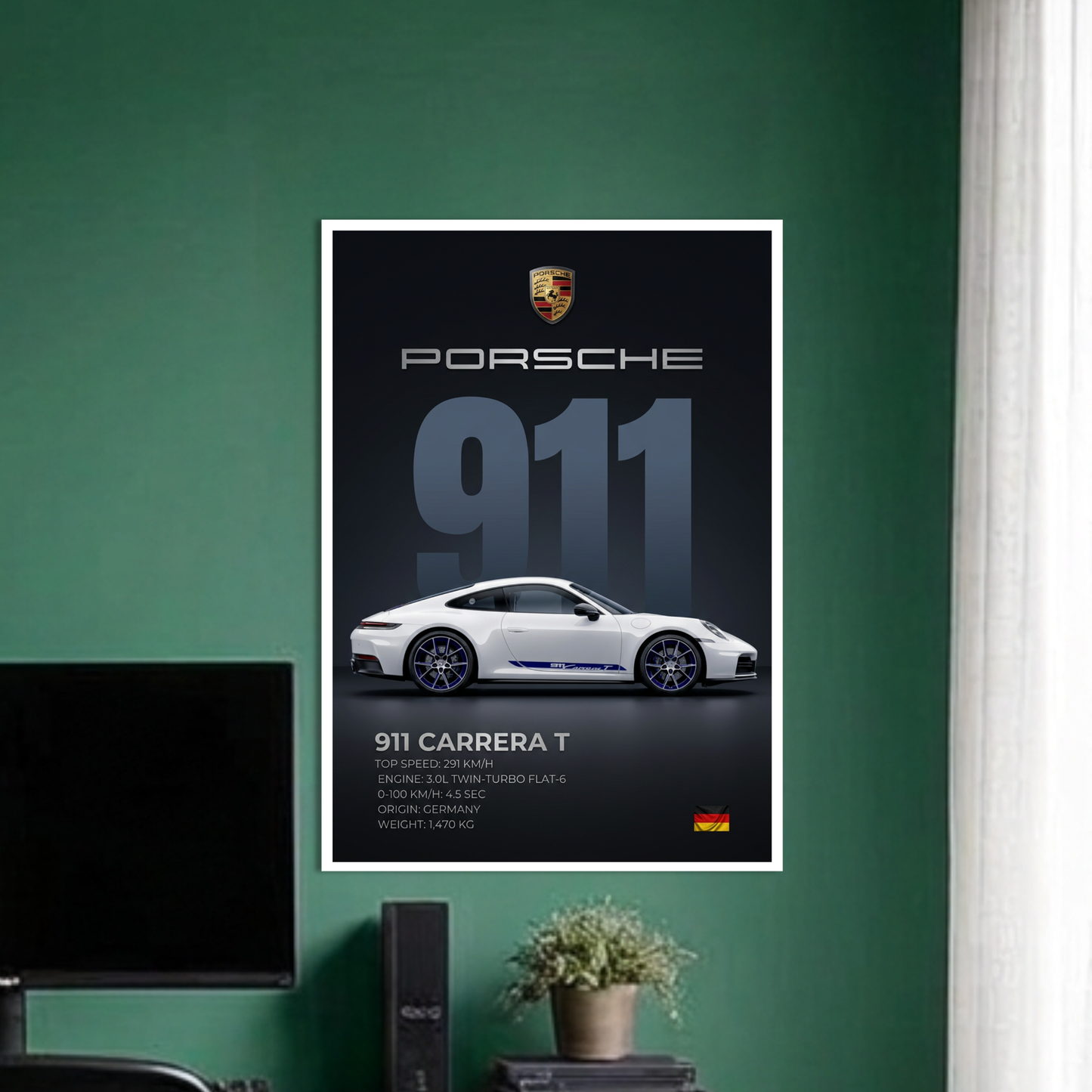 911 CARRERA T | C-4 | CAR POSTER