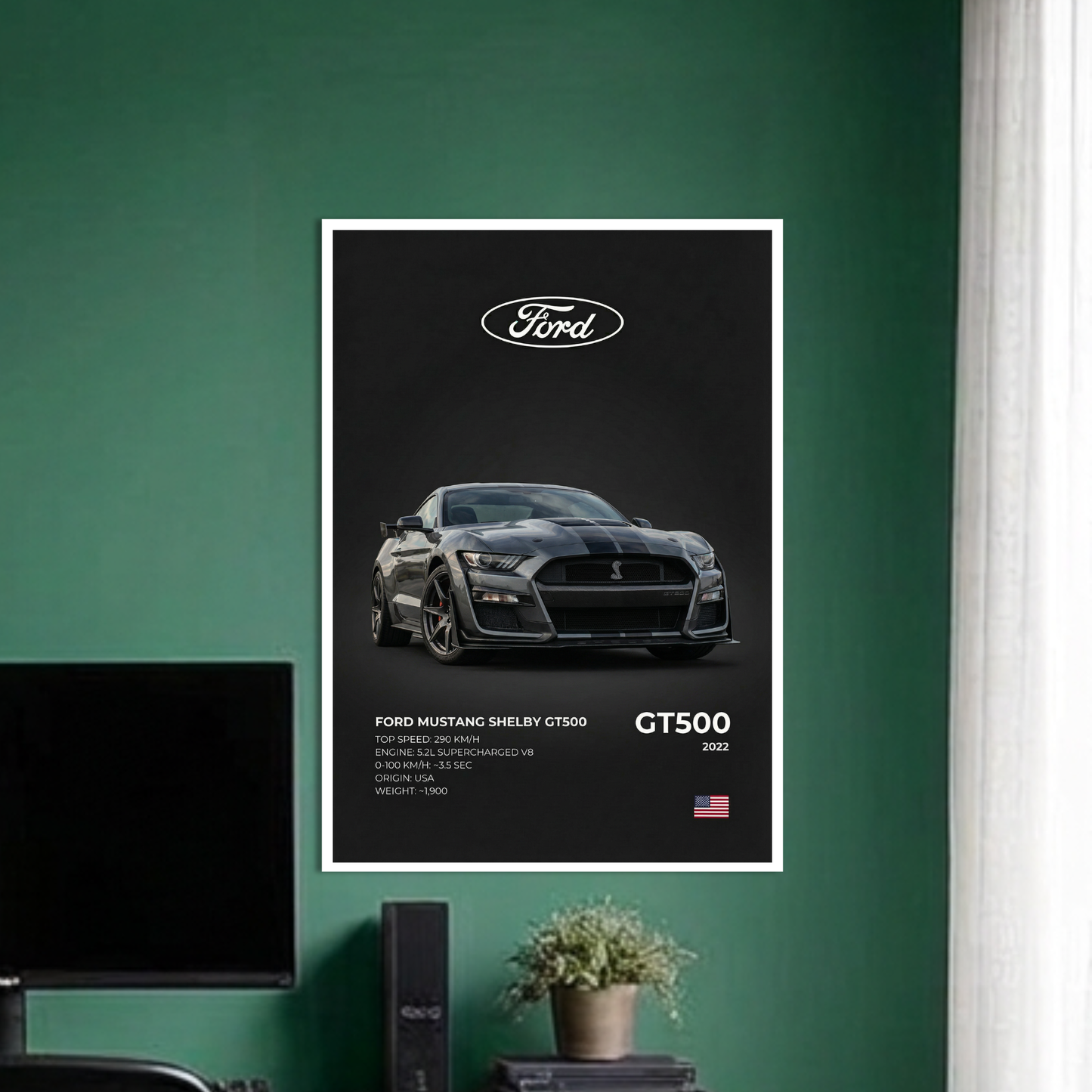 FORD MUSTANG SHELBY GT500 | C-4 | CAR POSTER