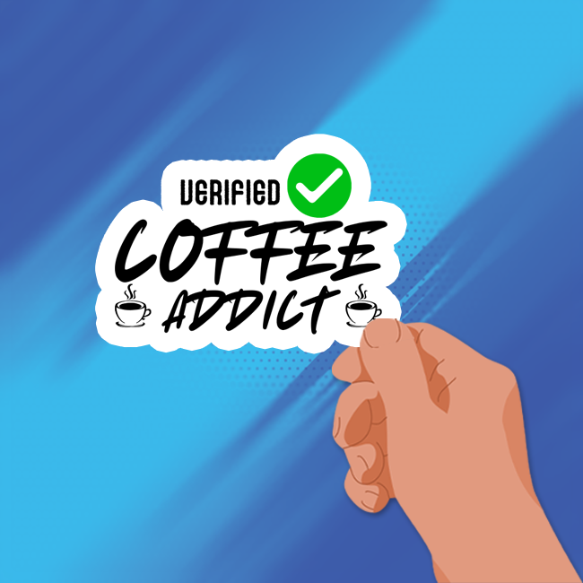 VERIFIED COFFEE ADDICT STICKER