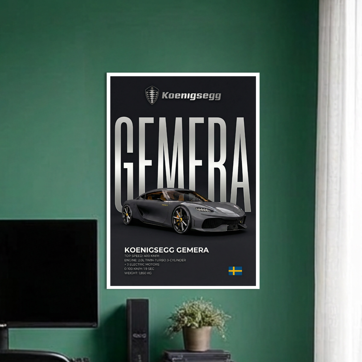 KOENIGSEGG GEMERA | C-4 | CAR POSTER