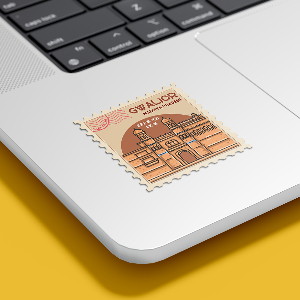 CITY STAMP GWALIOR STICKER