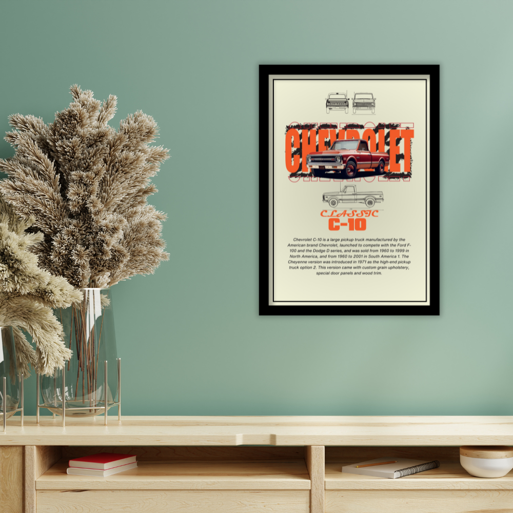 CHEVROLET CLASSIC C-10 - Premium Framed Poster