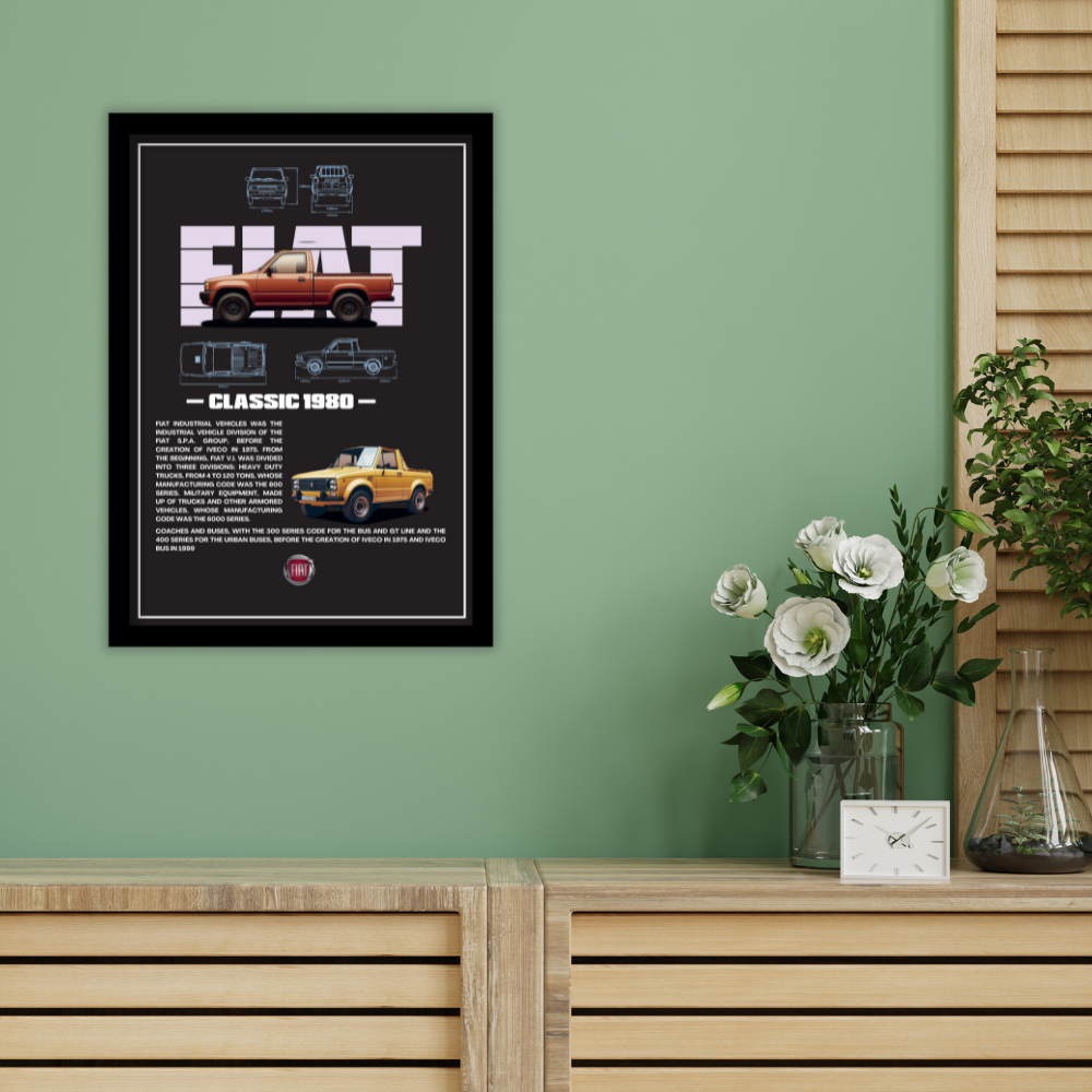 FIAT CLASSIC 1980 - Premium Framed Poster