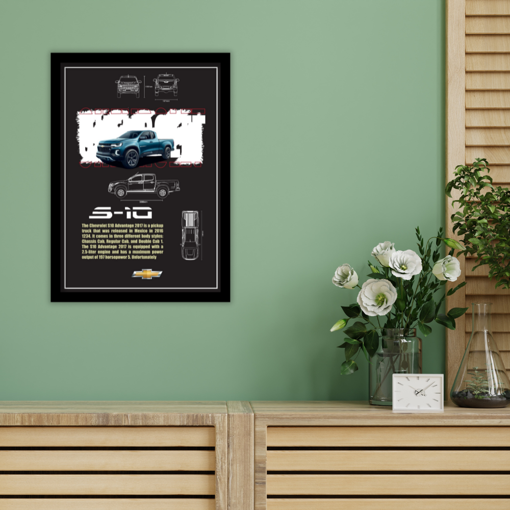 CHEVROLET S-10 ADVANTAGE 2017 - Premium Framed Poster