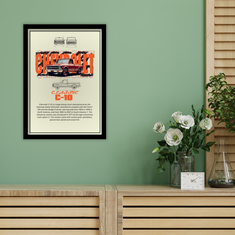 CHEVROLET CLASSIC C-10 - Premium Framed Poster