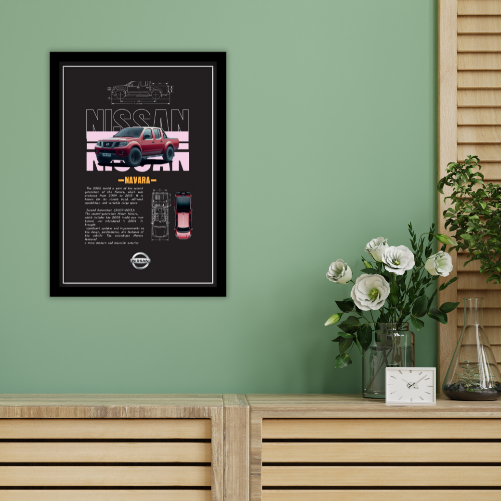 NISSAN NAVARA 2005 V1 - Premium Framed Poster
