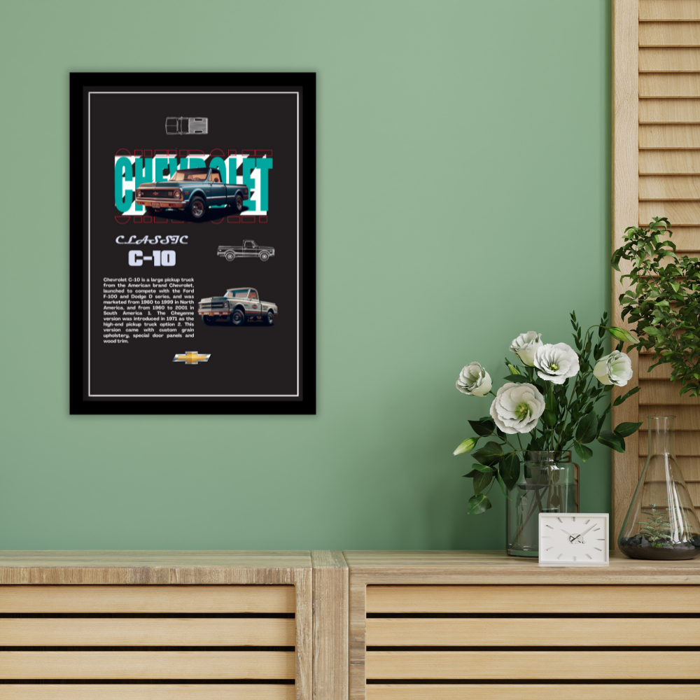 CHEVROLET CLASSIC C-10 - Premium Framed Poster