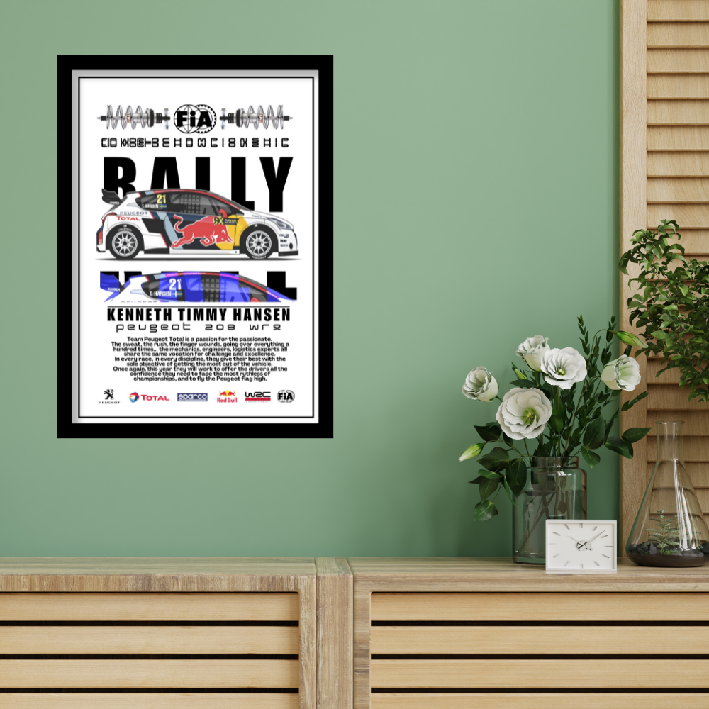 PEUGEOT 208 WR - Premium Framed Poster