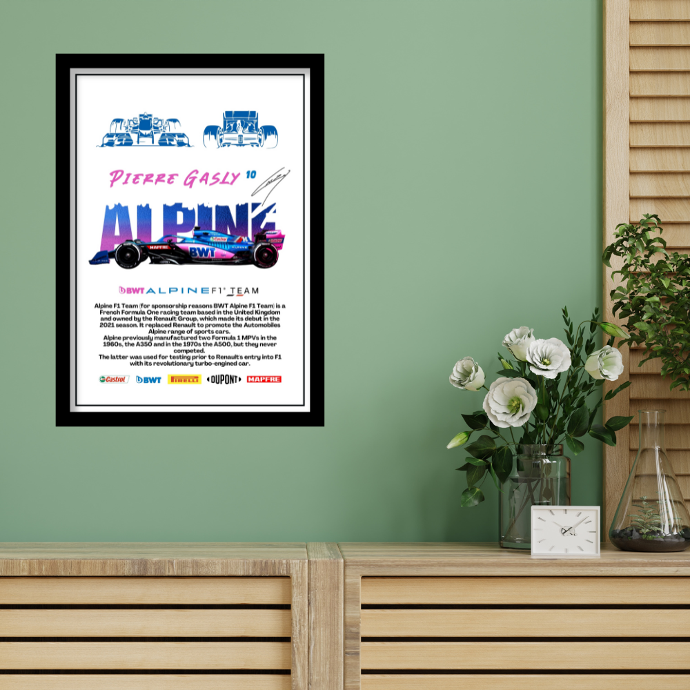 ALPINE PIERRE GASLY 10 - Premium Framed Poster