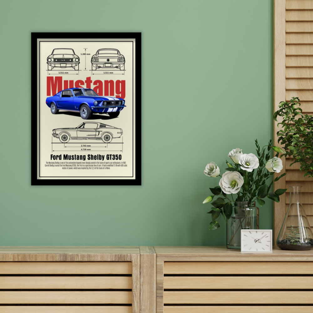 MUSTANG SHELBY GT350 - Premium Framed Poster