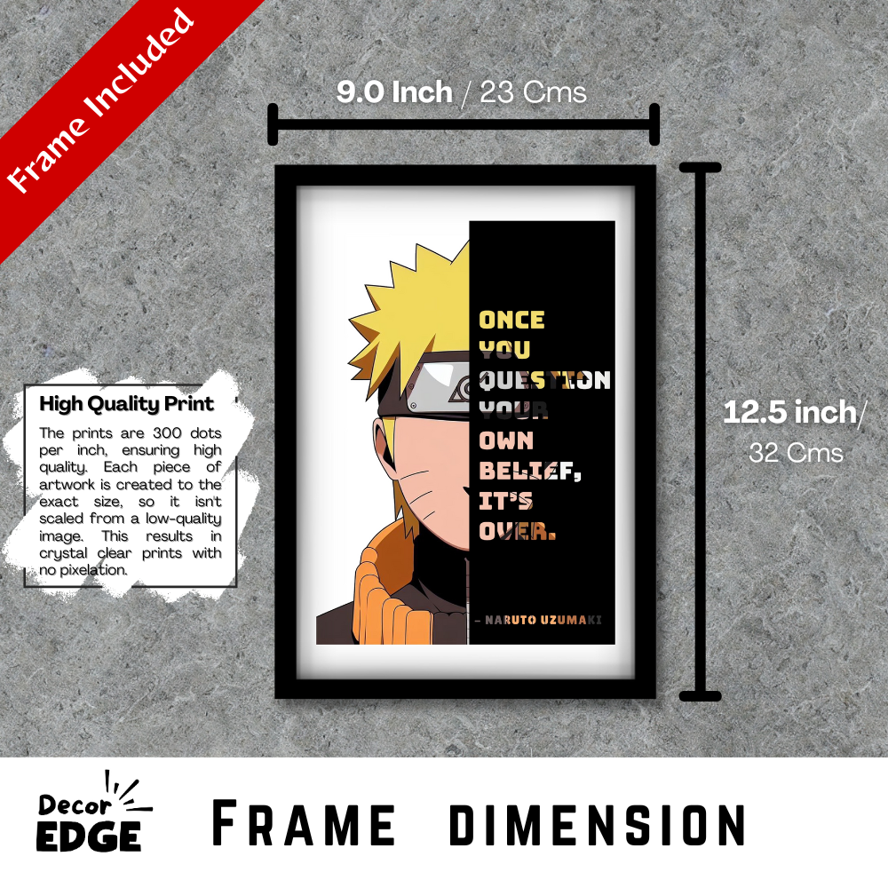 Unshaken Belief – Naruto Uzumaki Wisdom Art Poster
