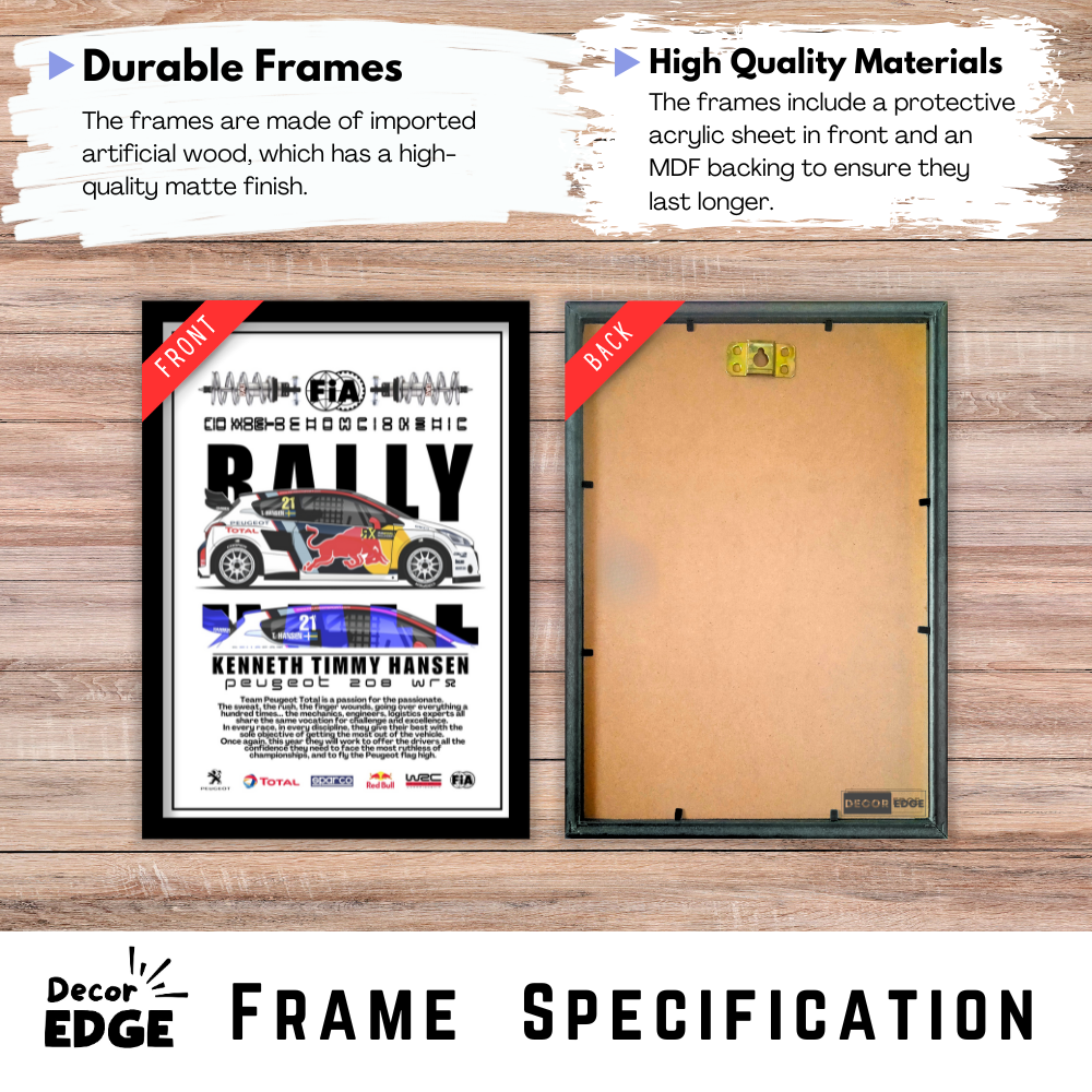 PEUGEOT 208 WR - Premium Framed Poster