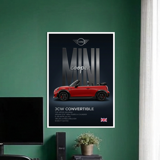MINI COOPER CONVERTIBLE | C-4 | CAR POSTER
