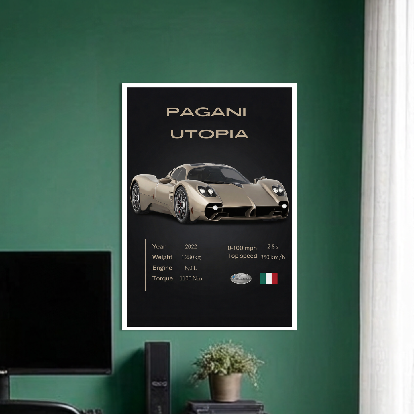 PAGANI UTOPIA | C-4 | CAR POSTER