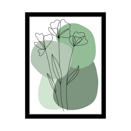 LINE ART LILIES - Themed Poster