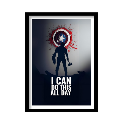 I Can Do This All Day - Heroic Shield Poster