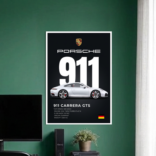 911 CARRERA GTS | C-4 | CAR POSTER