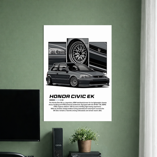 HONDA CIVIC EK | C-5 | CAR POSTER