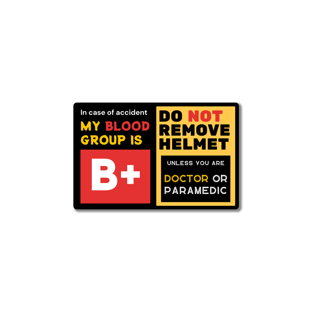 HELMET BLOOD GROUP STICKER