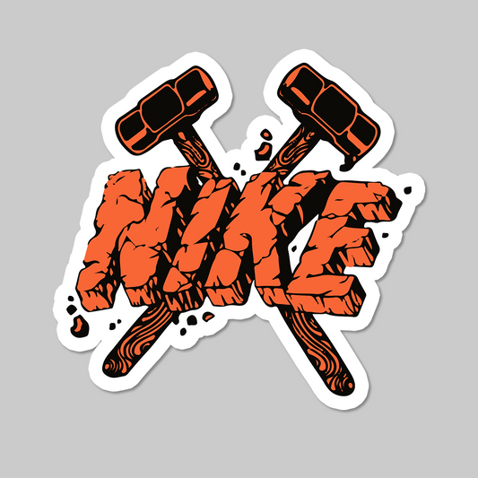 CRACKED NIKE STICKER