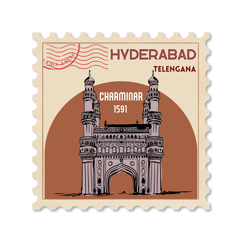 CITY STAMP HYDERABAD STICKER