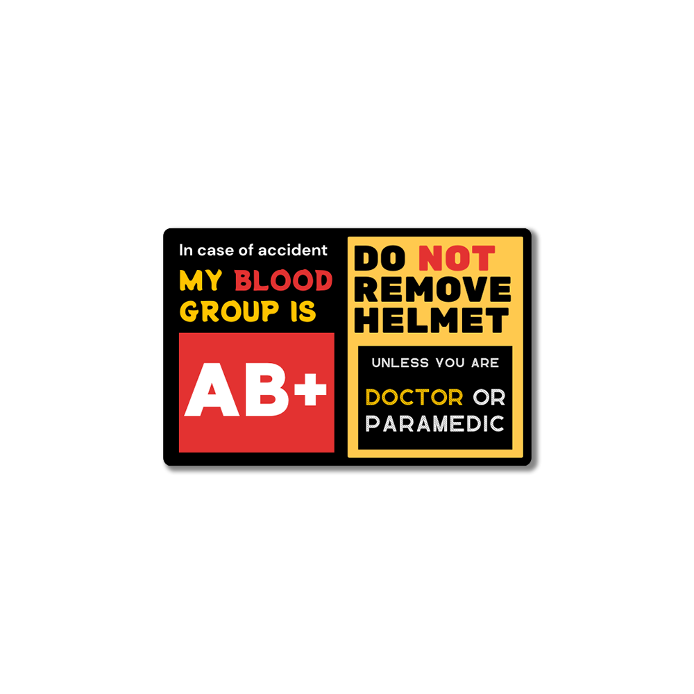 HELMET BLOOD GROUP STICKER