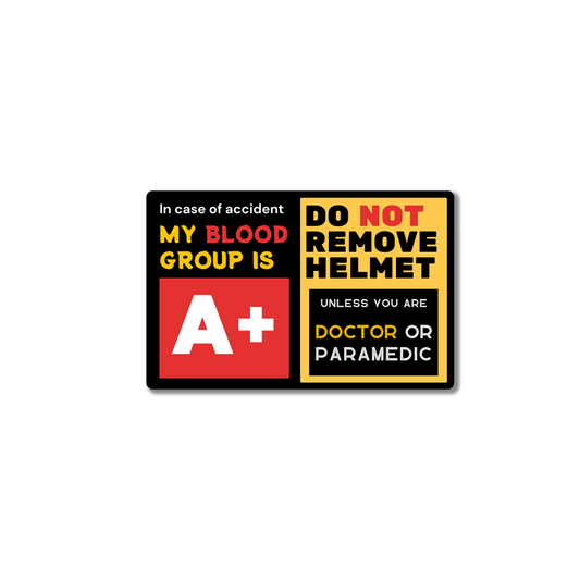 HELMET BLOOD GROUP STICKER