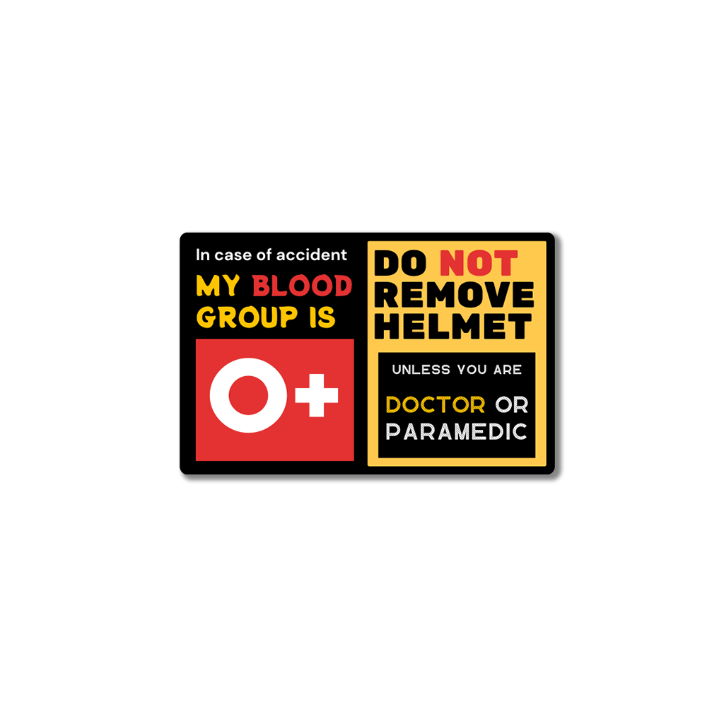 HELMET BLOOD GROUP STICKER