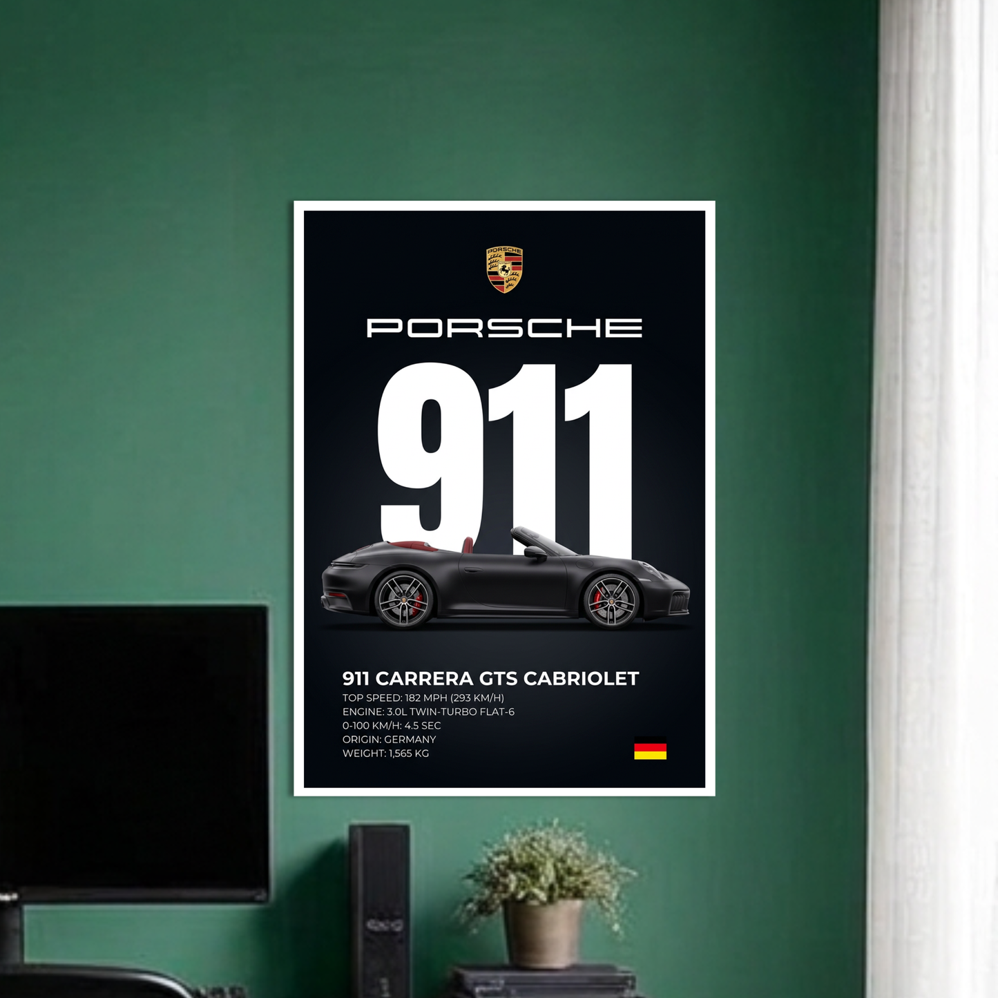 911 CARRERA GTS CABRIOLET 1 | C-4 | CAR POSTER