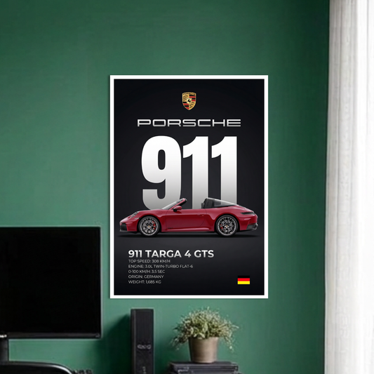 911 TARGA 4 GTS | C-4 | CAR POSTER