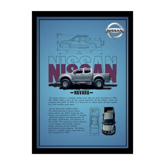 NISSAN NAVARA 2005 - Premium Framed Poster