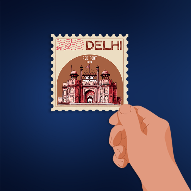 CITY STAMP DELHI STICKER