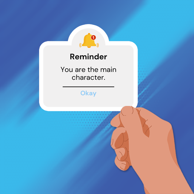 YOU ARE THE MAIN CHARACTER STICKER
