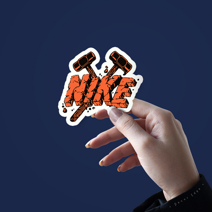 CRACKED NIKE STICKER
