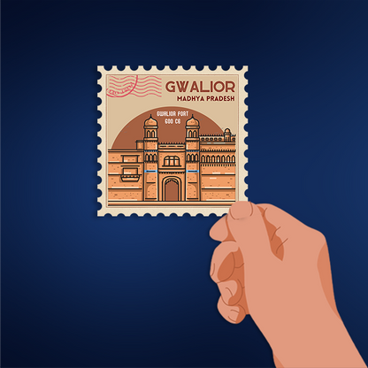 CITY STAMP GWALIOR STICKER