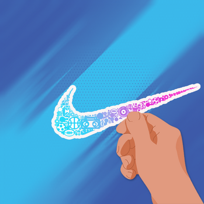 NEON SWOOSH STICKER