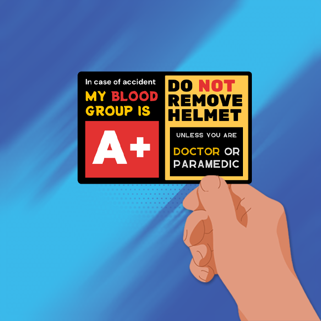 HELMET BLOOD GROUP STICKER