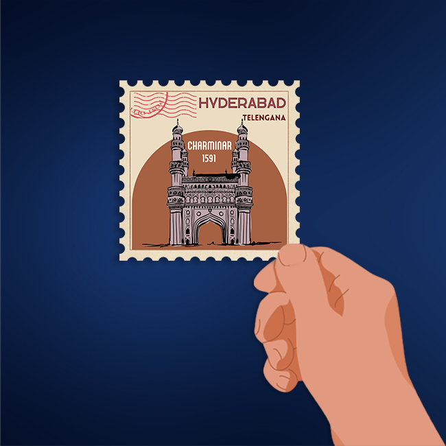 CITY STAMP HYDERABAD STICKER