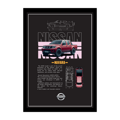 NISSAN NAVARA 2005 V1 - Premium Framed Poster