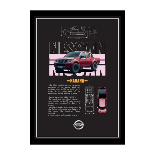 NISSAN NAVARA 2005 V1 - Premium Framed Poster