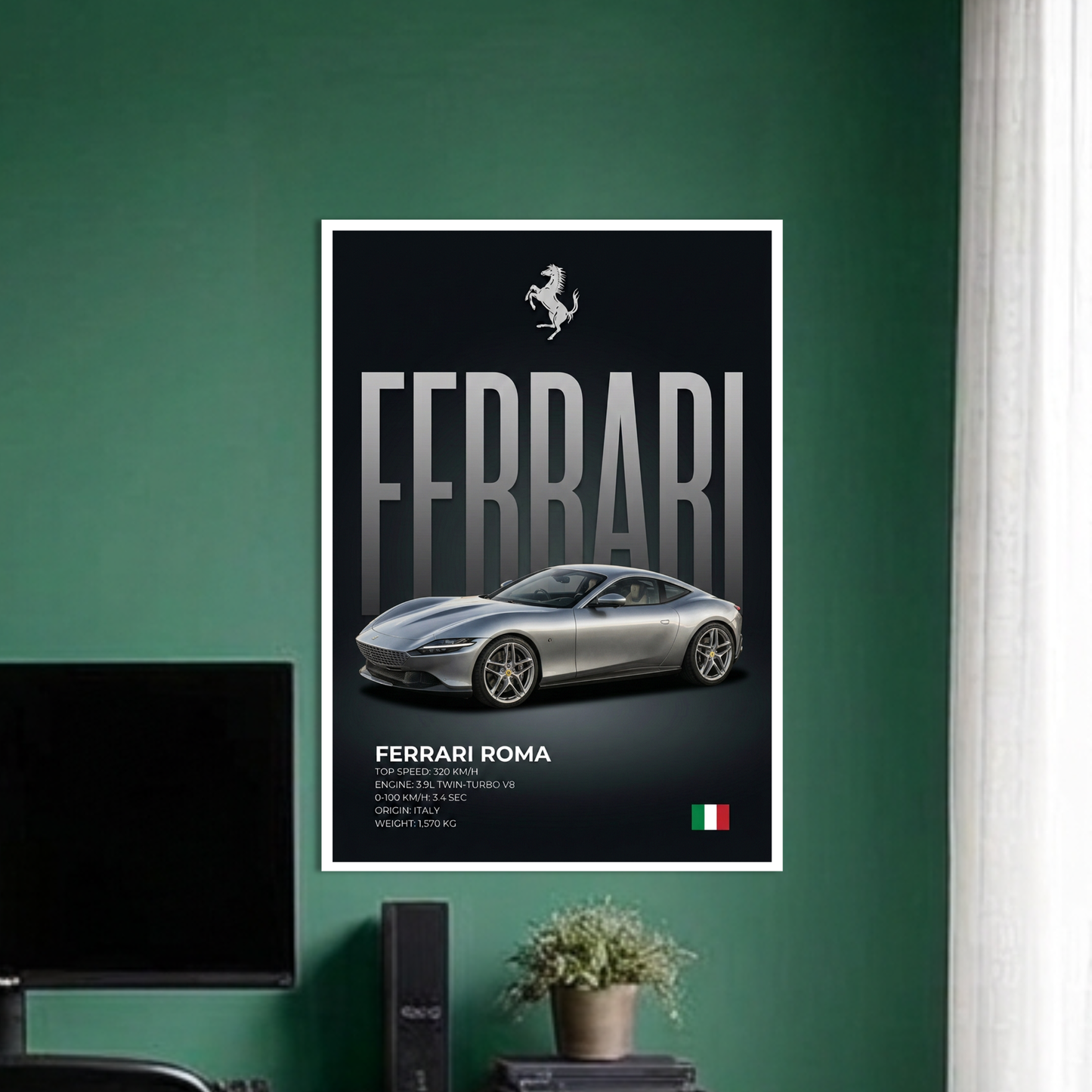 FERRARI ROMA | C-4 | CAR POSTER