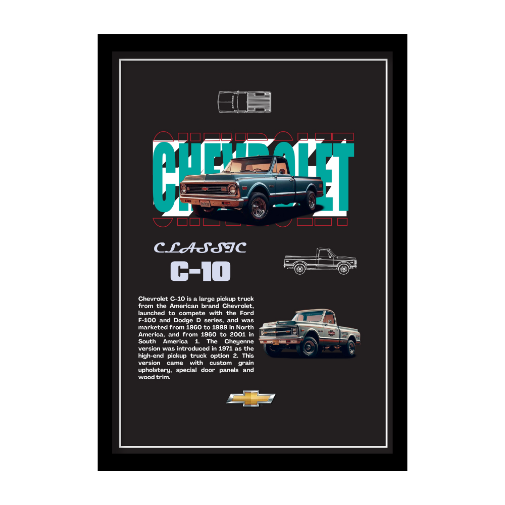 CHEVROLET CLASSIC C-10 - Premium Framed Poster