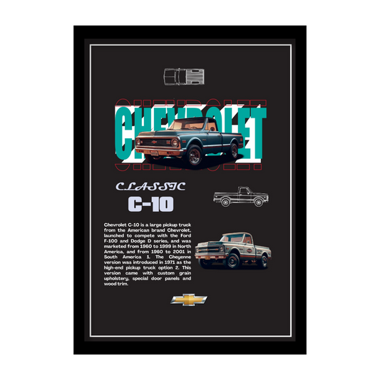 CHEVROLET CLASSIC C-10 - Premium Framed Poster