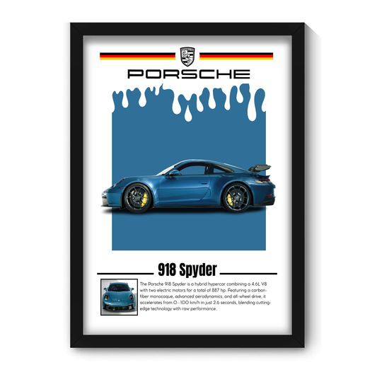 PORSCHE 918 SPYDER | C-V5 | CAR POSTER