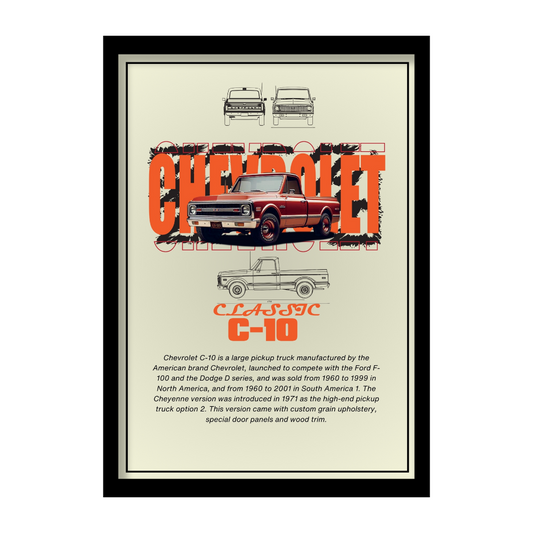 CHEVROLET CLASSIC C-10 - Premium Framed Poster